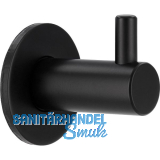 Mantelhaken Naos Breite 28 mm, Tiefe 30 mm, Zinkdruckguss schwarz matt