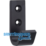 Mantelhaken Neso Breite 19 mm, H�he 54 mm, Aluminium schwarz matt