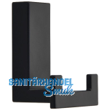 Mantelhaken Tome zu Akustikpaneel, Zinkdruckguss schwarz matt