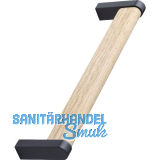 M�belgriff Crossing Breite 168 mm, Eiche lackiert/Sockel Zinkdruckguss schwarz