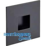 Muschelgriff Geometric quadratisch 73x73, Einlass � 45, ZN schwarz matt lackiert