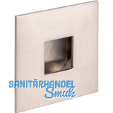 Muschelgriff Geometric quadratisch 73x73, Einlass � 45, ZN Edelstahl Effekt