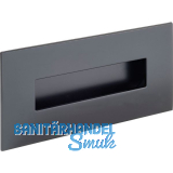 Muschelgriff Geometric rechteckig 155 x 73 mm, ZN schwarz matt lackiert