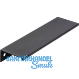 Griffleiste Crevan LA 128 mm, L�nge 145 mm, Aluminium eisenf�rbig geb�rstet matt