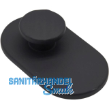 Mantelhaken Cozy Hook 2 - Platte oval, Haken strukturiert, Kunststoff schwarz