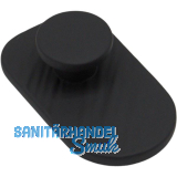 Mantelhaken Cozy Hook 3 - Platte abgerundet Haken glatt, Kunststoff schwarz