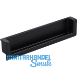 Muschelgriff Syrakus B 138, Einlassma� 134 x 26,2, Zinkdruckguss schwarz matt