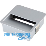 PAMAR Kabeldurchgang mit Staubschutzb�rste 76x76 mm, Zinkdruckguss alufarbig