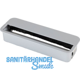 PAMAR Kabeldurchgang mit Staubschutzb�rste 152x52 mm, Zinkdruckguss alufarbig