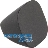 Knopf Maron � 22 mm, Tiefe 18 mm, Zinkdruckguss schwarz matt