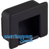 Muschelgriff Nera Breite 44 mm, H�he 35 mm, Zinkdruckguss schwarz matt