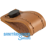 Knopf Marse Breite 18 mm, H�he 38 mm, Leder hellbraun