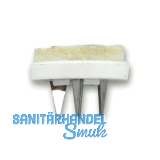 Nagelgleiter mit Filzauflage und 3 Einschlagdorne, rund, �25, Kunststoff wei�