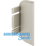 Endkappe Aktor C-Profil, Kunststoff edelstahlfarbig