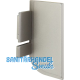 Endkappe Aktor L-Profil rechts, Kunststoff edelstahlfarbig