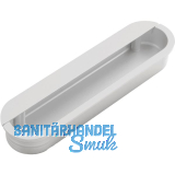 Muschelgriff Dotis Breite 129, Einlass 125 x 30, Zinkdruckguss wei� matt