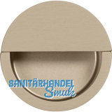 Muschelgriff Dotos � 50 mm, Einlass � 46 mm, Zinkdruckguss Edelstahl Effekt