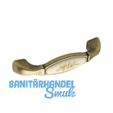 Griff Tampa LA 96 mm, ZN/Kunststoff bronze matt/Blume gold