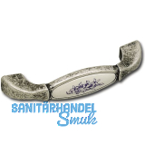 Griff Tampa LA 96 mm, ZN/Kunststoff altsilber/Blume blau