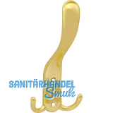 Huthaken Canelli Breite 78 mm, H�he 160 mm, Zinkdruckguss vermessingt poliert