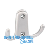 Mantelhaken Canelli Breite 78 mm, H�he 55 mm, Zinkdruckguss vernickelt matt