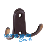 Mantelhaken Canelli Breite 78 mm, H�he 55 mm, Zinkdruckguss patiniert