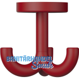 Dreifach-Drehhaken HEWI 477.90B050 H�he 70 mm,Polyamid rubinrot matt