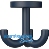 Dreifach-Drehhaken HEWI 477.90B050 H�he 70 mm,Polyamid stahlblau matt