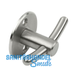 Mantelhaken Piletas Breite 64 mm, H�he 42 mm, Edelstahl geb�rstet