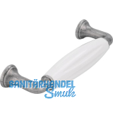 Griff Tajet LA 96,Breite 114 mm, Keramik wei�/Zinkdruckguss zinnf�rbig