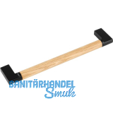 Griff Honos LA 160, Breite 174 mm, Eiche lackiert/Zinkdruckguss schwarz matt