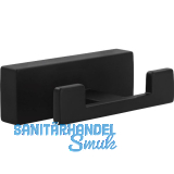 Mantelhaken Atun Breite 72, H�he 25 mm , Zinkdruckguss schwarz matt