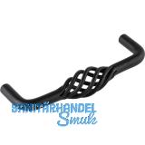 Griff Cage LA 96 mm, Breite 104 mm, Stahl schwarz matt