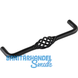 Griff Cage LA 128 mm, Breite 136 mm, Stahl schwarz matt