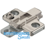 BLUM CLIP Kreuzmontageplatte, Zink, Systemschrauben Distanz 0 mm