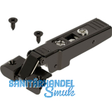 BLUM CLIP top ONYX Alurahmenscharnier 95�, gerade mit Feder, Schrauben