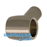 Rohrhalter mit glattem Fu�, Zamak Edelstahl Effekt