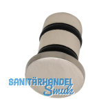 Endkappe Modern mit Gewindestift und KSmuffe, Zamak Edelstahl Effekt