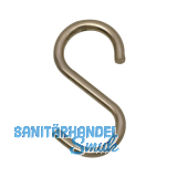 S-Haken offen, Stahl Edelstahl Effekt