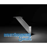 Konsole Korfu schr�g 60 x 10 mm, H�he 220 mm, Tiefe 225 mm, Stahl verchromt pol.