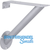 Konsole RAK schr�g � 30 mm, H�he 220 mm, Tiefe 210 mm, Stahl alufarbig