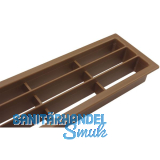 L�ftungsgitter 458 x 65 mm Kunststoff Braun