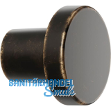 Knopf Dot � 30 mm, Tiefe 26 mm, Zinkdruckguss braun antik
