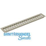 L�ftungsgitter 400 x 60 mm Aluminium/Titan Edelstahl-Effekt