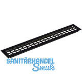 L�ftungsgitter 2000 x 80 mm Aluminium schwarz eloxiert