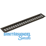 L�ftungsgitter 600 x 100 mm Aluminium bronze eloxiert
