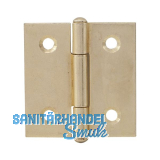 METALURGIA Knopfscharnier - leichte Ausf�hrung 60 x 50 mm, Stahl vermessingt