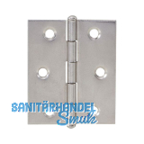 METALURGIA Knopfscharnier - leichte Ausf�hrung 50 x 40 mm, Stahl glanzvernickelt