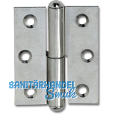 M�belband gerade - Halbrundkopf rechts, 50x40 mm, Stahl vernickelt