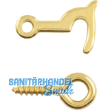 SCHMALE Kassettenhaken mit Ringschraube 20 mm, Stahl vermessingt